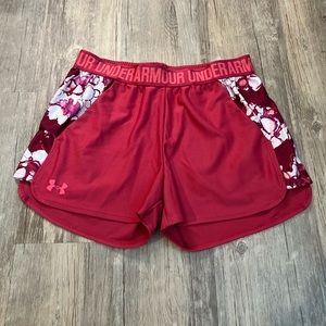 Underarmour Pink/Red Workout Shorts